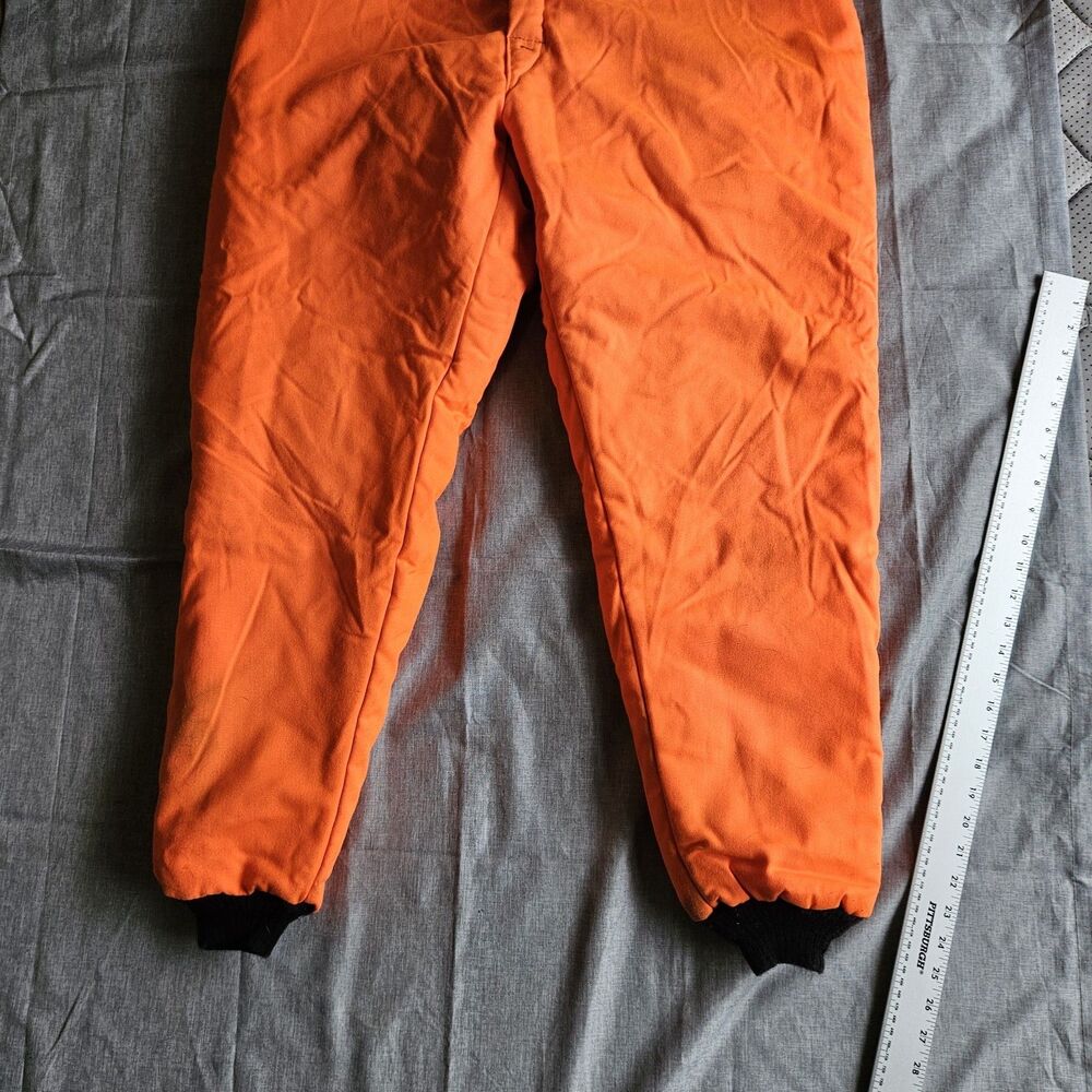 VTG Edward Hyman Mens XL Orange Industrial Hunting Thermal Insulated Pants - Picture 2 of 16